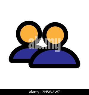 Persone icona linea isolata su sfondo bianco. Icona sottile nera piatta sullo stile moderno. Simbolo lineare e tratto modificabile. Semplice e pixel perfe Illustrazione Vettoriale