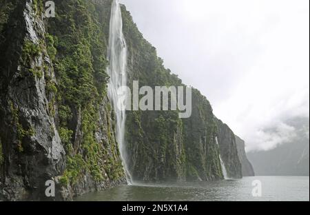 Cascate di Four Sisters - Nuova Zelanda Foto Stock