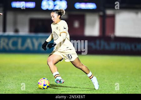 Londra, Regno Unito. 09th Feb, 2023. Dagenham, Inghilterra, 23rd 2022 ottobre: Lauren James (10 Chelsea) attacca durante il gioco di semifinale della Womens Continental League Cup tra West Ham United e Chelsea a Dagenham e il Chigwell Construction Stadium.England di Redbridge. (K Hodgson/SPP) Credit: SPP Sport Press Photo. /Alamy Live News Foto Stock