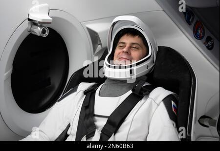 Stati Uniti. 30th Jan, 2023. Specialista della missione Andrey Fedyaev al Kennedy Space Center in Florida. Credit: SpaceX/ZUMA Press Wire Service/ZUMAPRESS.com/Alamy Live News Foto Stock