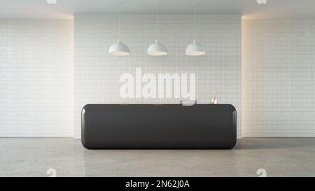 Banco ricevimento moderno e lussuoso - 3D rendering Foto Stock