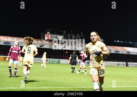 Londra, Regno Unito. 09th Feb, 2023. Dagenham, Inghilterra, 23rd 2022 ottobre: Jelena Cankovic (28 Chelsea) durante il gioco di semifinale della Womens Continental League Cup tra West Ham United e Chelsea a Dagenham e il Chigwell Construction Stadium.England di Redbridge. (K Hodgson/SPP) Credit: SPP Sport Press Photo. /Alamy Live News Foto Stock