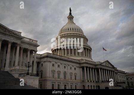 Washington, Stati Uniti. 09th Feb, 2023. Una visione generale degli Stati Uniti Capitol, a Washington, DC, giovedì 9 febbraio 2023. (Graeme Sloan/Sipa USA) Credit: Sipa USA/Alamy Live News Foto Stock