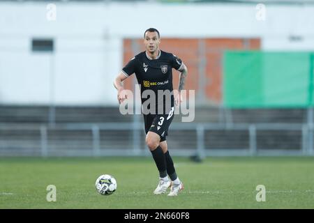 Setubal, Portogallo. 9th Feb, 2023. Joao Nunes (Casa Pia) Calcio/Calcio : Portogallo 'TACA de Portugal Placard' Quarter-Final match tra Casa Pia AC 2-5 CD Nacional all'Estadio do Bonfim di Setubal, Portogallo . Credit: Mutsu Kawamori/AFLO/Alamy Live News Foto Stock