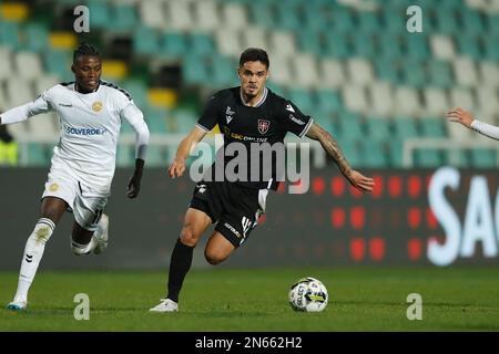 Setubal, Portogallo. 9th Feb, 2023. Lucas Soares (Casa Pia) Football/Soccer : Portogallo 'TACA de Portugal Placard' Quarter-Final match tra Casa Pia AC 2-5 CD Nacional all'Estadio do Bonfim di Setubal, Portogallo . Credit: Mutsu Kawamori/AFLO/Alamy Live News Foto Stock