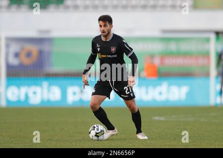 Setubal, Portogallo. 9th Feb, 2023. Afonso Taira (Casa Pia) Calcio : Portogallo 'TACA de Portugal Placard' quarto di finale tra Casa Pia AC 2-5 CD Nacional all'Estadio do Bonfim di Setubal, Portogallo . Credit: Mutsu Kawamori/AFLO/Alamy Live News Foto Stock