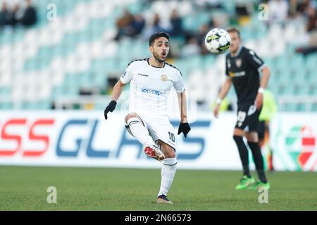 Setubal, Portogallo. 9th Feb, 2023. Luis Esteves (Nacional) Football/Soccer : Portogallo 'TACA de Portugal Placard' Quarter-Final match tra Casa Pia AC 2-5 CD Nacional all'Estadio do Bonfim di Setubal, Portogallo . Credit: Mutsu Kawamori/AFLO/Alamy Live News Foto Stock