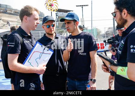 BUEMI Sébastien (swi), Envision Racing, Spark-Jaguar, Jaguar i - Time 6, ritratto driver track walk, durante l'ePrix 2023 di Hyderabad, 3rd° appuntamento del Campionato del mondo ABB FIA Formula e 2022-23, sul circuito di Hyderabad Street dal 9 al 11 febbraio, a Hyderabad, India - Foto Frédéric le Floca’h / DPPI Foto Stock