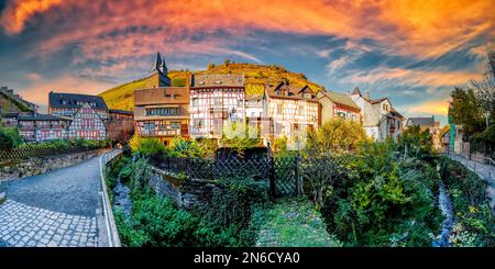 Bacharch, Valle del Reno Germania Foto Stock