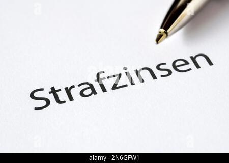 Interesse penalità, meno interesse, immagine simbolica, Germania Foto Stock