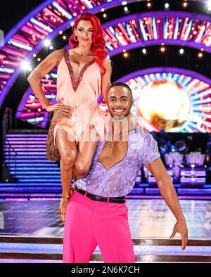 Dianne Buswell e Tyler West hanno partecipato alla fotocall di lancio del "Strictly come Dancing: The Live Tour" all'Utilita Arena di Birmingham, Regno Unito Foto Stock