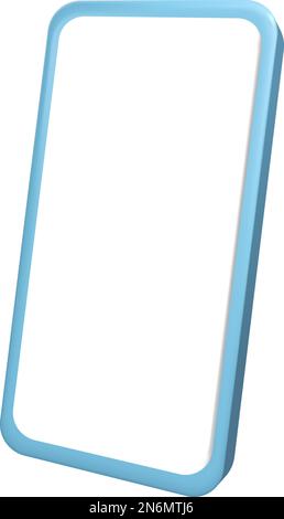 3d mock up di mesh vettoriale mobile di alta qualità. smartphone o tablet realistici. Mockup UI UX dispositivo per modello di presentazione. Telaio del cellulare con vuoto Illustrazione Vettoriale