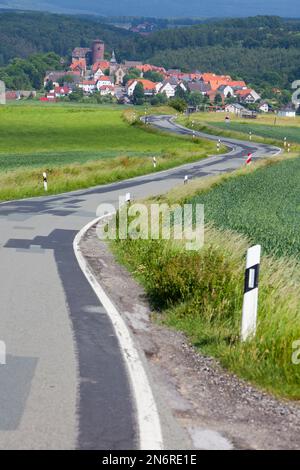 Trendelburg, distretto di Kassel, Weser Uplands, Weserbergland, Assia, Germania Foto Stock