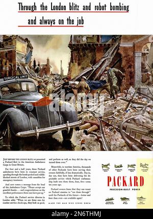 1945 - Packard - pubblicità americana (Stati Uniti) durante la seconda guerra mondiale Foto Stock