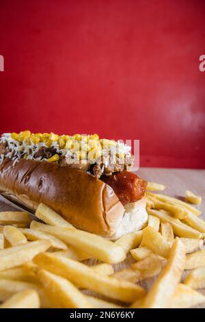 delizioso fast food da condividere con la famiglia e gli amici Foto Stock