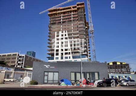 Alto edificio a Hollywood, California Foto Stock