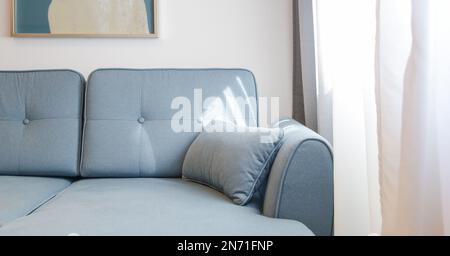 Primo piano del tessuto dei mobili. Immagine della superficie della texture del divano. Foto Stock