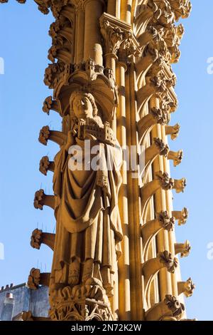Metz, Cattedrale di Santo Stefano (Cathédrale Saint Étienne), fronte Ovest e il portale di Cristo in Lorena (Lothringen), Mosella (Mosella), Francia Foto Stock