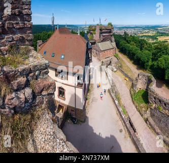 Montagne dei Vosgi (Vogesen), Castello di Hohbarr (Chateau du Haut-Barr) in Alsazia (Elsass), basso Reno (Unterelsass), Francia Foto Stock