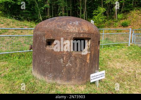 Sierstal (Sierstal, Siirschel), ouvrage Simserhof è un ouvrage di gros della linea Maginot, bunker per l'accoppiamento di mitragliatrici in Lorena (Lothringen), Mosella (Mosel), Francia Foto Stock