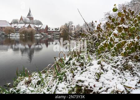 Impressione invernale al lago della scuola di Möllner Foto Stock