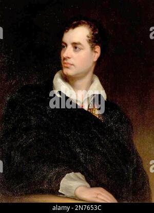 LORD BYRON (1788-1824) poeta romantico inglese dipinto da Thomas Phillips intorno al 1813 Foto Stock