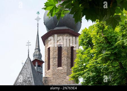 Germania, Renania-Palatinato, Cochem-Zell Moselle, Cochem, la più piccola città della contea della Germania Foto Stock