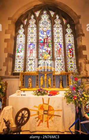 Inghilterra, Dorset, Wimborne, Wimborne Minster, mostra del Festival dei Fiori Foto Stock