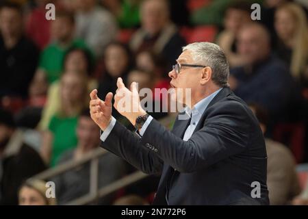 2023-02-09. 2023 FIBA Qualifiers EuroBasket femminile Lituania 75 - 83 Francia. Foto di Alfredas Pliadis Foto Stock