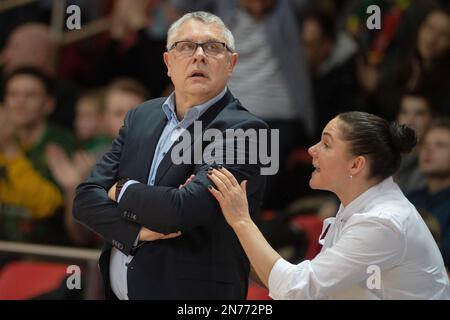 2023-02-09. 2023 FIBA Qualifiers EuroBasket femminile Lituania 75 - 83 Francia. Foto Stock