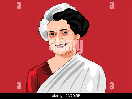 Illustrazione del vettore Indira gandhi Illustrazione Vettoriale