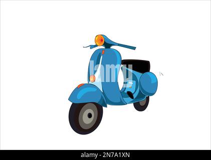 Scooter moto vettore Illustrazione Vettoriale