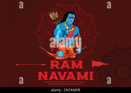Illustrazione vettoriale del poster di RAM Navami Illustrazione Vettoriale