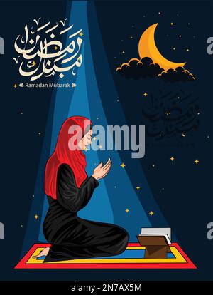 Illustrazione vettoriale del poster di Ramadan mubarak Illustrazione Vettoriale