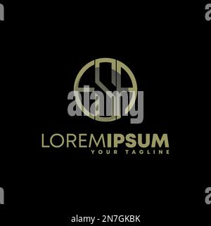 Lettera o parola ESA font in cerchio immagine grafica icona logo disegno astratto concetto vettore stock. Può essere utilizzato come simbolo relativo all'iniziale o al marchio Illustrazione Vettoriale