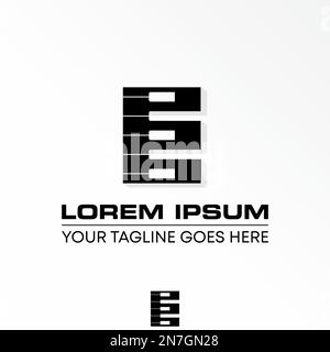 Lettera o parola e font in 3D piano immagine grafica icona logo design astratto concetto vettore stock. Può essere utilizzato come simbolo relativo all'iniziale o alla musica. Illustrazione Vettoriale