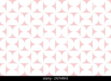 Rosa astratto bianco rotondo, sfondo a trama geometrica, motivo giapponese, concetto tradizionale Foto Stock