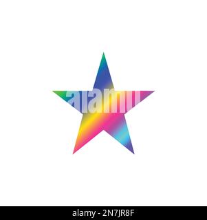 Una stella colorata raffigurazione vettoriale isolata su sfondo bianco Illustrazione Vettoriale