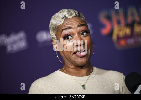 Phoenix, Stati Uniti. 10th Feb, 2023. Tiffany Haddish camminando sul tappeto alla Casa di Divertimento di Shaq ha tenuto al Talking Stick Resort a Phoenix, Arizona il 8 febbraio 2023. Il Super Bowl LVII si svolgerà domenica 12 febbraio 2023 tra i Kansas City Chiefs e le Philadelphia Eagles. (Foto di Anthony Behar/Sipa USA) Credit: Sipa USA/Alamy Live News Foto Stock