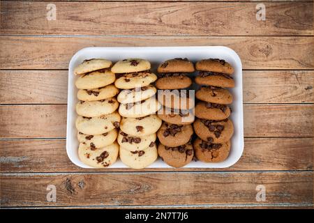 Biscotti al cioccolato con burro di arachidi Foto Stock