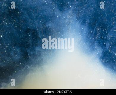 nebbia blu astratta con bit Foto Stock