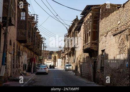 Vecchie case mercantili, Basra, Iraq Foto Stock