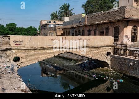 Vecchie case mercantili, Basra, Iraq Foto Stock