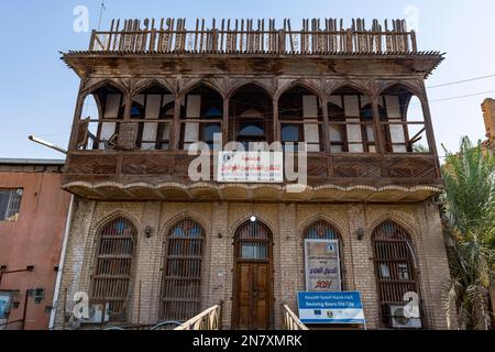 Vecchie case mercantili, Basra, Iraq Foto Stock