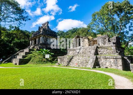 Patrimonio mondiale dell'UNESCO, le rovine Maya di Palenque, Chiapas, Messico Foto Stock