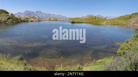 Laghi dell'Alpe d'Huez, Isere, Bourgogne-Rhone-Alpes , francia Foto Stock