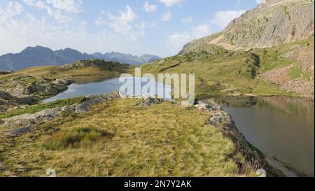 Laghi dell'Alpe d'Huez, Isere, Bourgogne-Rhone-Alpes , francia Foto Stock