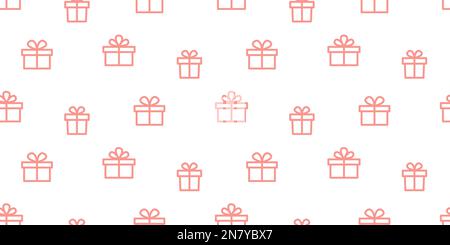 Confezione regalo sfondo senza cuciture motivo con icone Illustrazione Vettoriale