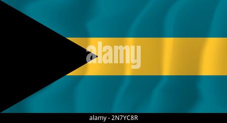 Bahamas Waved Flag Illustration Vector Illustrazione Vettoriale