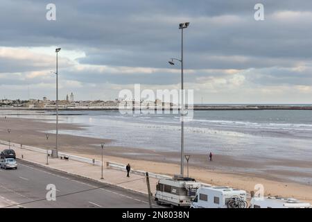 Vista di El Jadida, una grande città portuale sulla costa atlantica del Marocco, situato a 96 km a sud della città di Casablanca, nella provincia di El Jadida Foto Stock